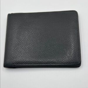 Louis Vuitton Black Textured Leather Card Holder